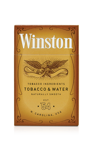 Winston Pack of Cigarettes - Naturally Smooth Gold Box